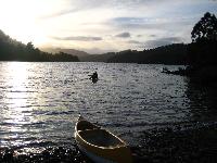 Canoeing Lake Rosebery
